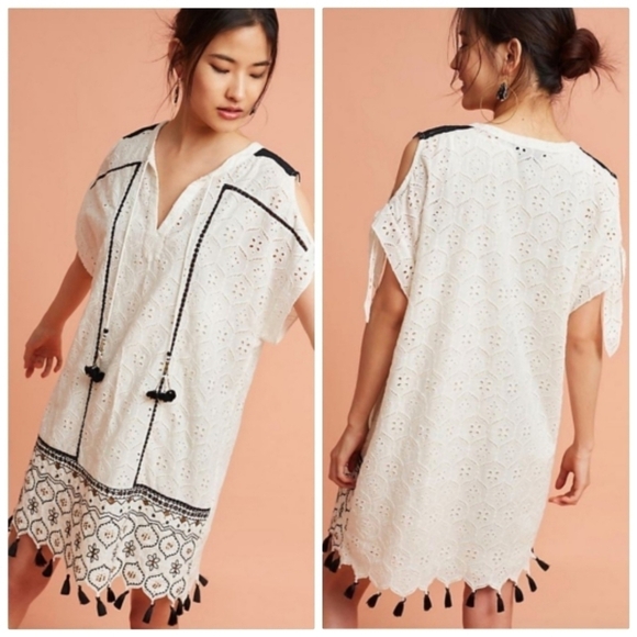 Anthropologie Hemant and Nandita Aditya Embroidered Festival Tunic Dress S - Picture 1 of 5